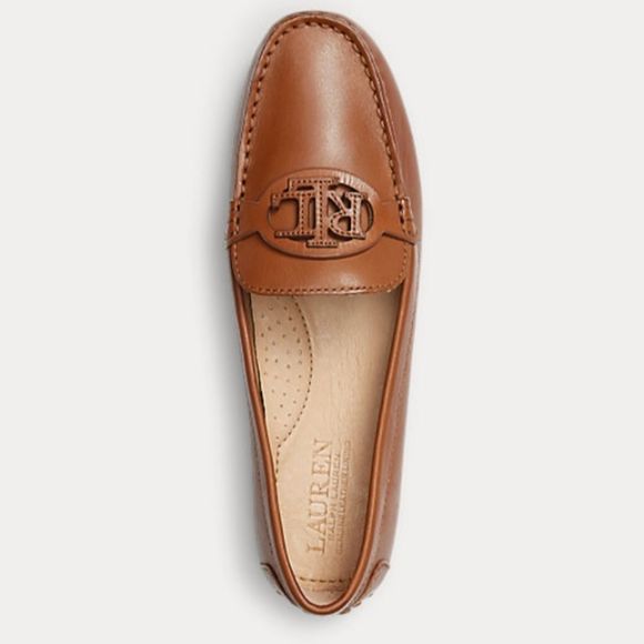 Ralph Lauren Brynn Burnished Leather Driver Shoes Size 6 B - Picture 2 of 5